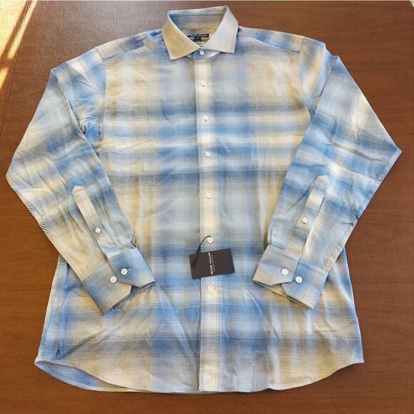 Peter Millar Crown Crafted Goodman Italian Flannel Vintage Indigo Blue Men's M - Picture 1 of 6